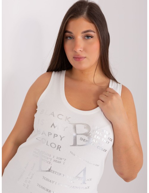 Jasnozielony damski top plus size z bawełny