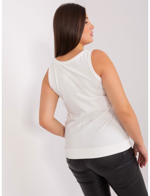 Jasnozielony damski top plus size z bawełny