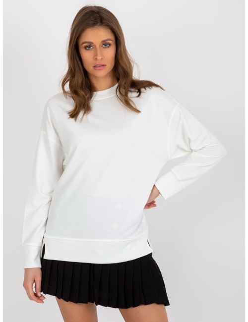 Luźna bluza bez kaptura z rozcięciami