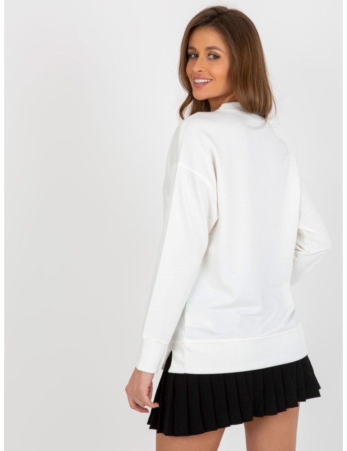 Luźna bluza bez kaptura z rozcięciami