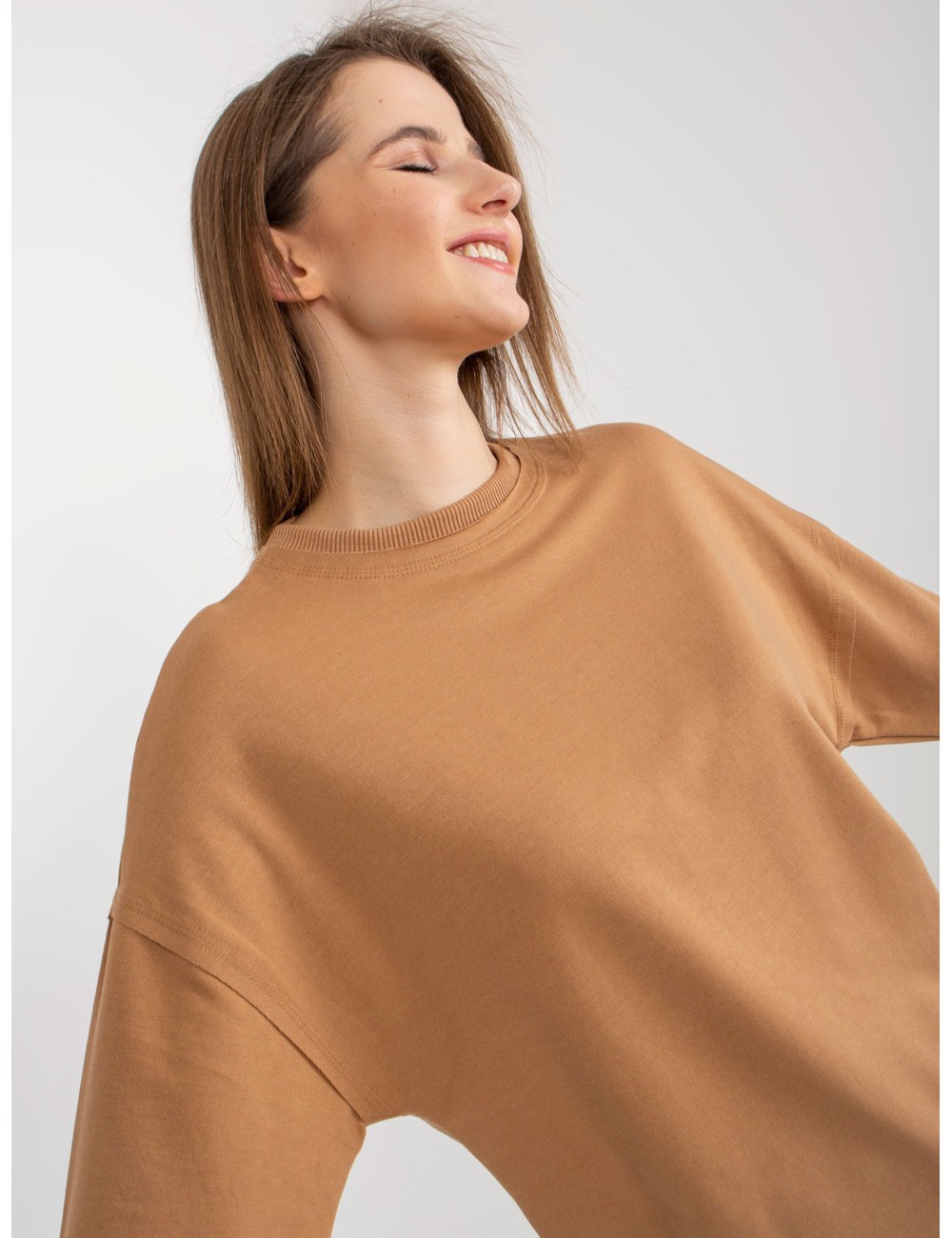 Bluza basic bez kaptura z okrągłym dekoltem