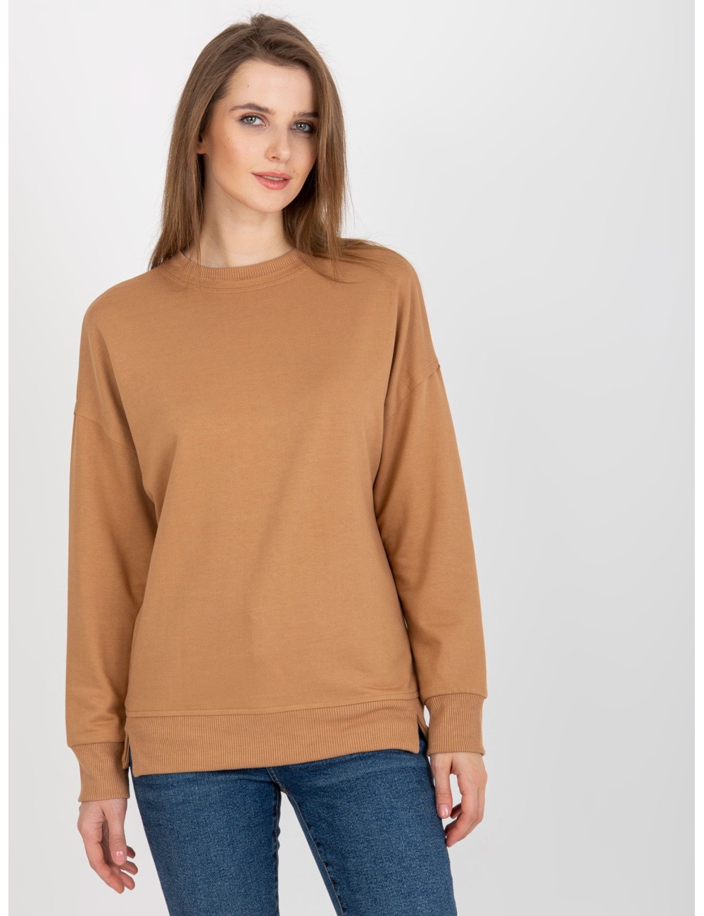 Bluza basic bez kaptura z okrągłym dekoltem