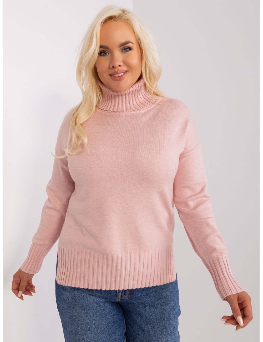 Damski sweter plus size z wiskozą