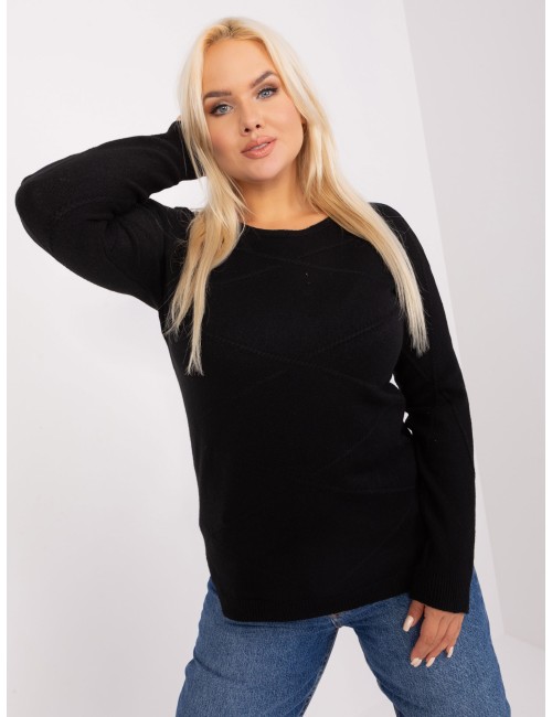Sweter plus size ze ściągaczami
