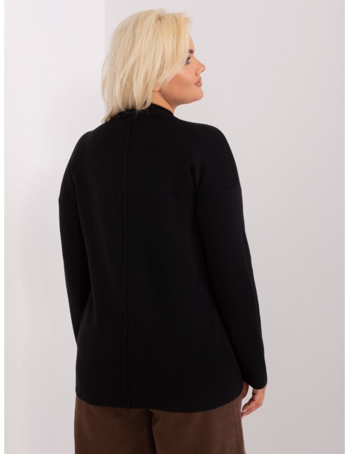 Damski sweter plus size z zamkami