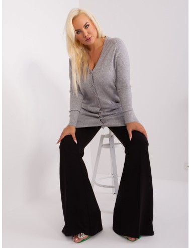 Damski kardigan plus size z kieszeniami
