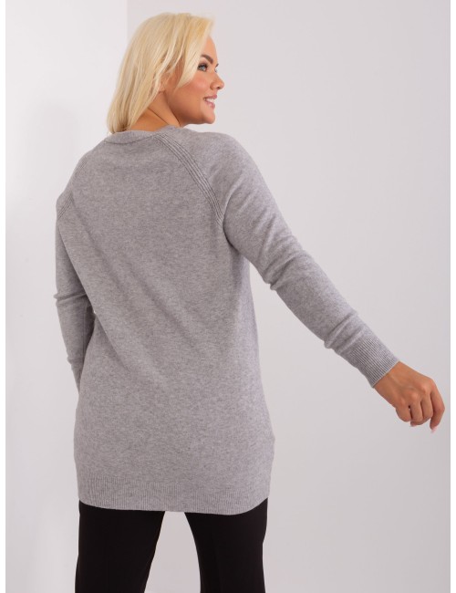Damski kardigan plus size z kieszeniami
