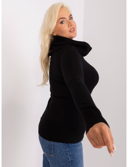 Damski sweter plus size ze ściągaczami