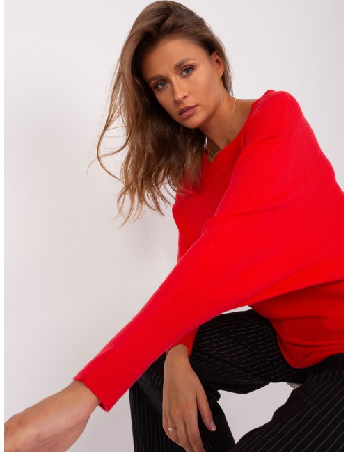 Damski sweter oversize o kroju nietoperza