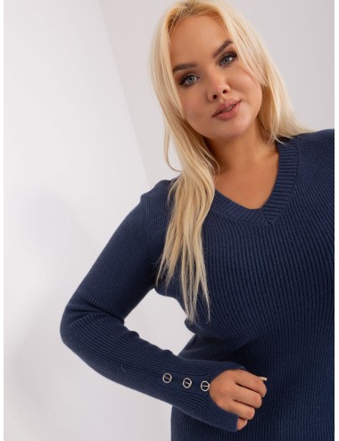 Damski sweter plus size z wiskozą