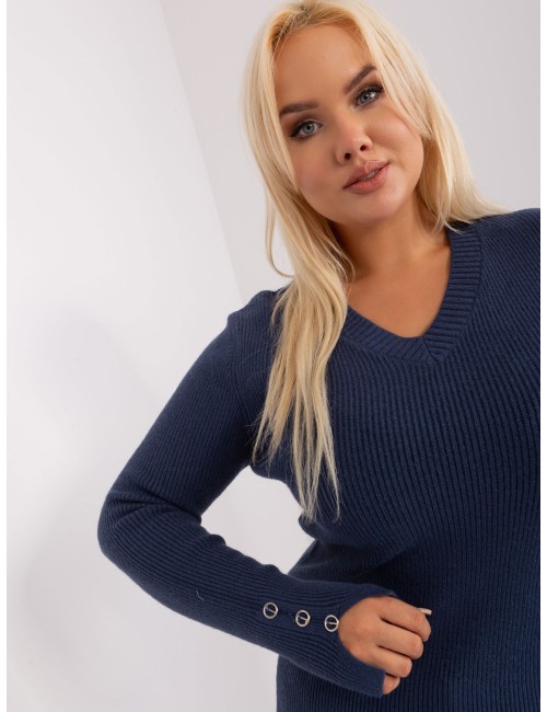 Damski sweter plus size z wiskozą