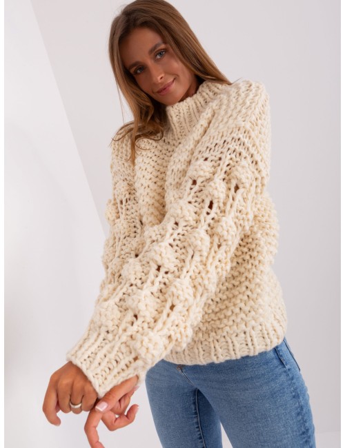 Sweter oversize z grubym splotem