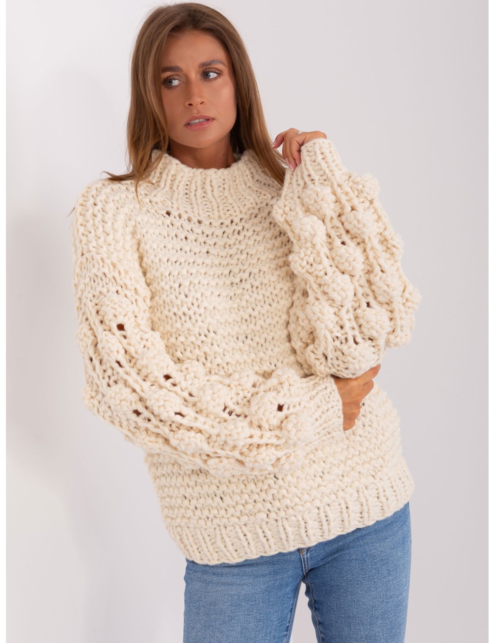 Sweter oversize z grubym splotem