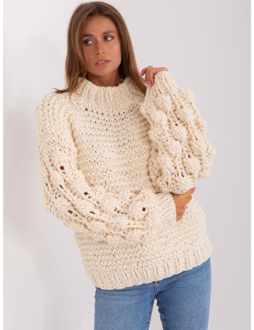 Sweter oversize z grubym splotem