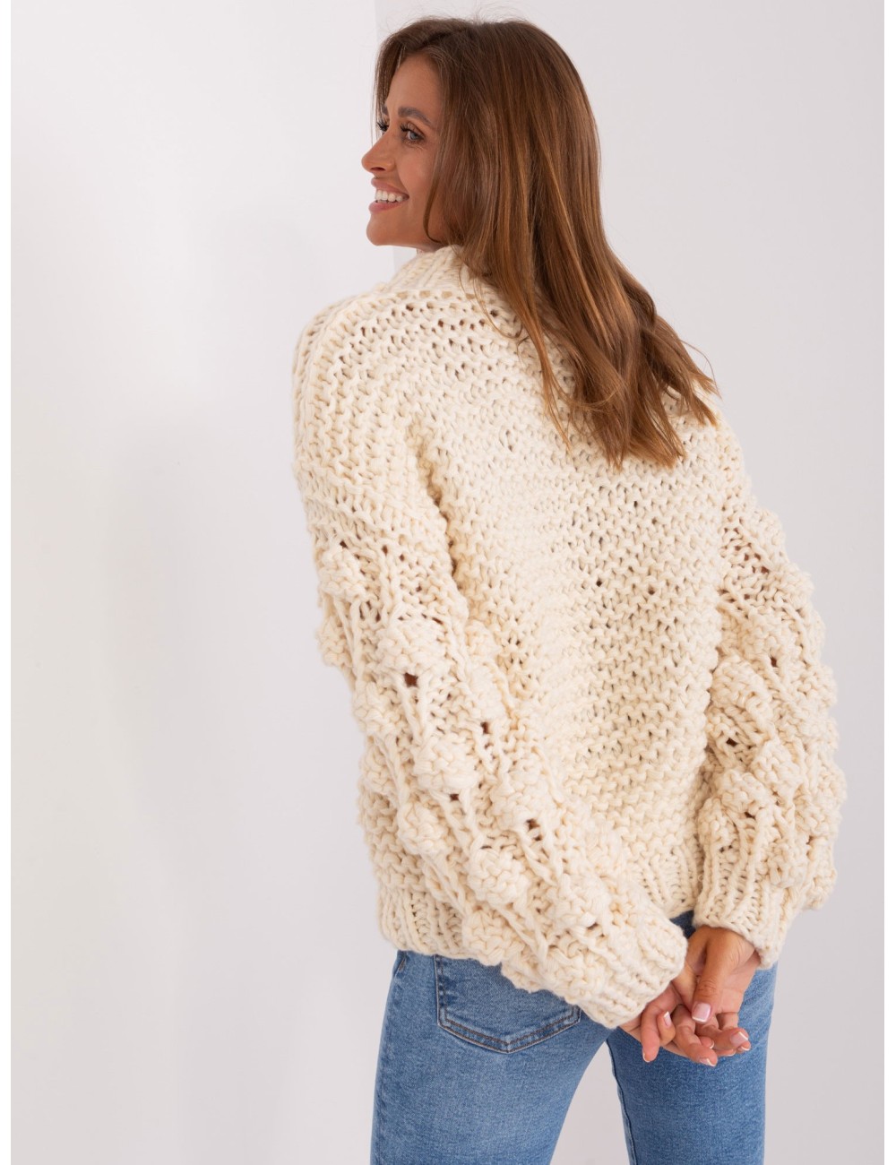 Sweter oversize z grubym splotem