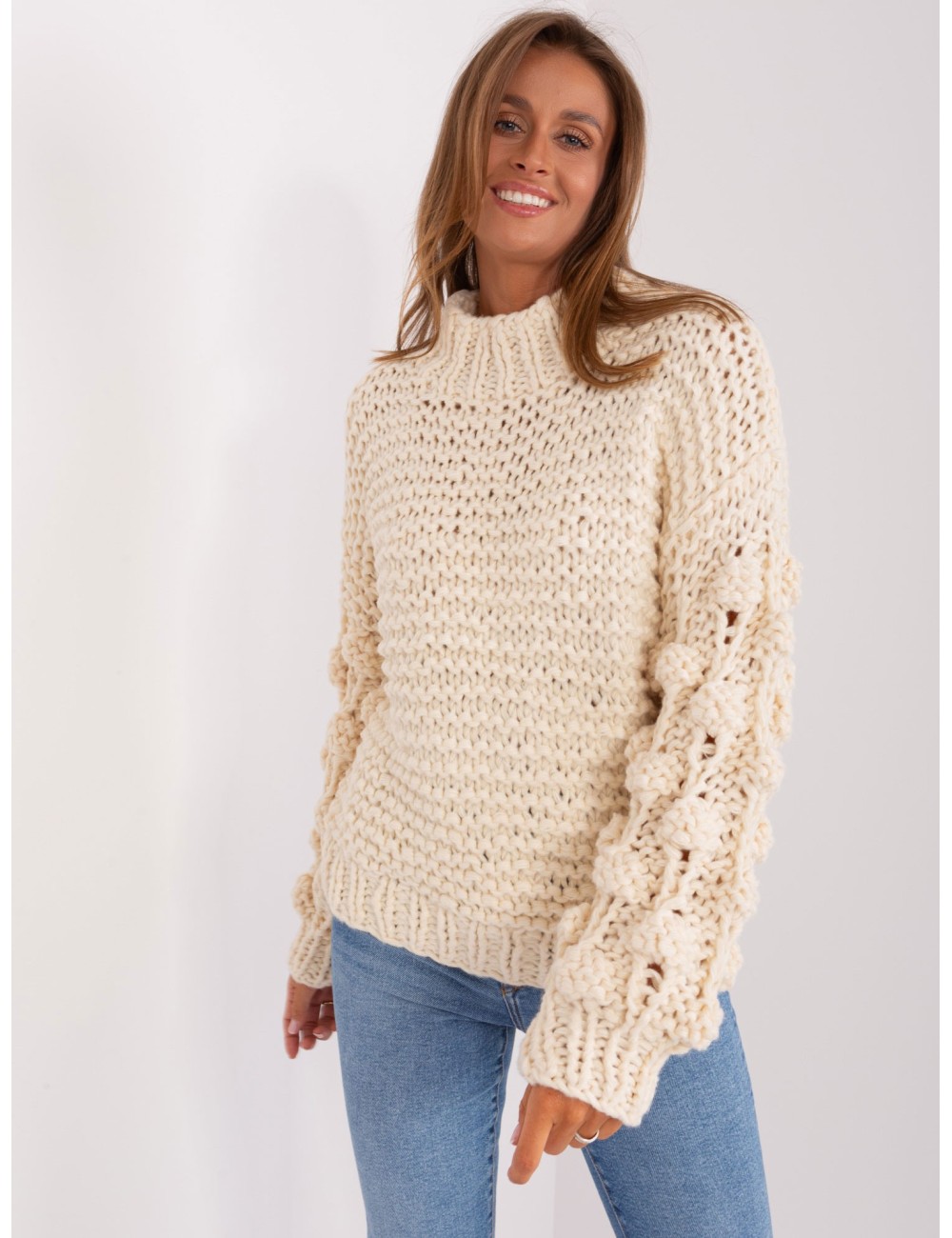 Sweter oversize z grubym splotem