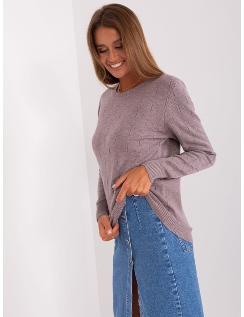 Sweter klasyczny z okrągłym dekoltem