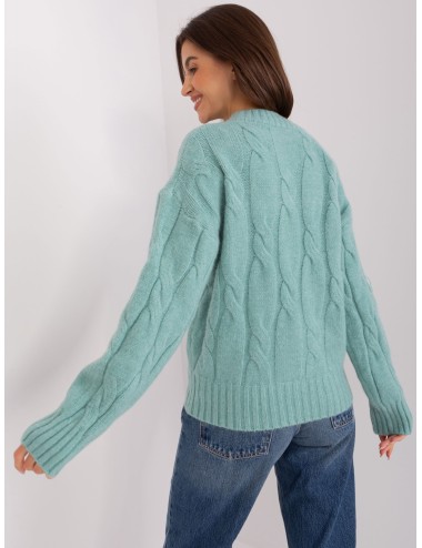 Damski sweter z warkoczami