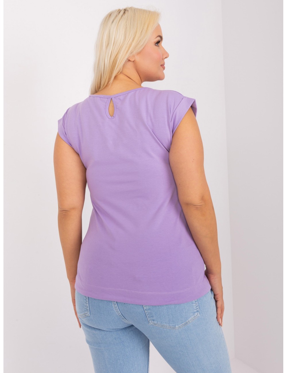 Damska bluzka plus size z wycięciem