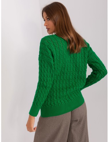Damski sweter rozpinany z dekoltem V