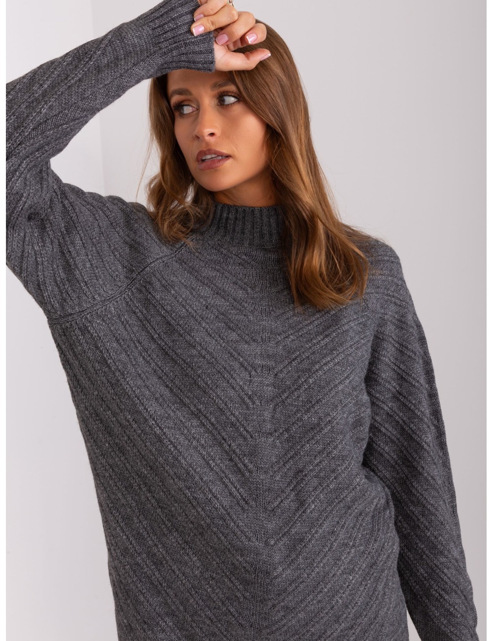 Sweter oversize ze ściągaczami