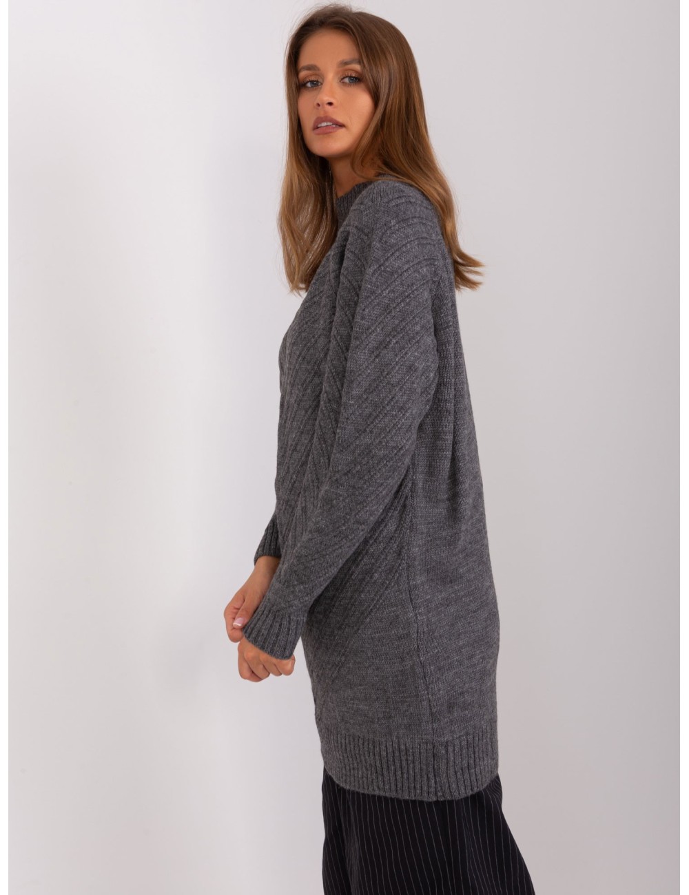 Sweter oversize ze ściągaczami