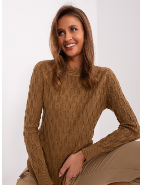 Sweter klasyczny we wzory