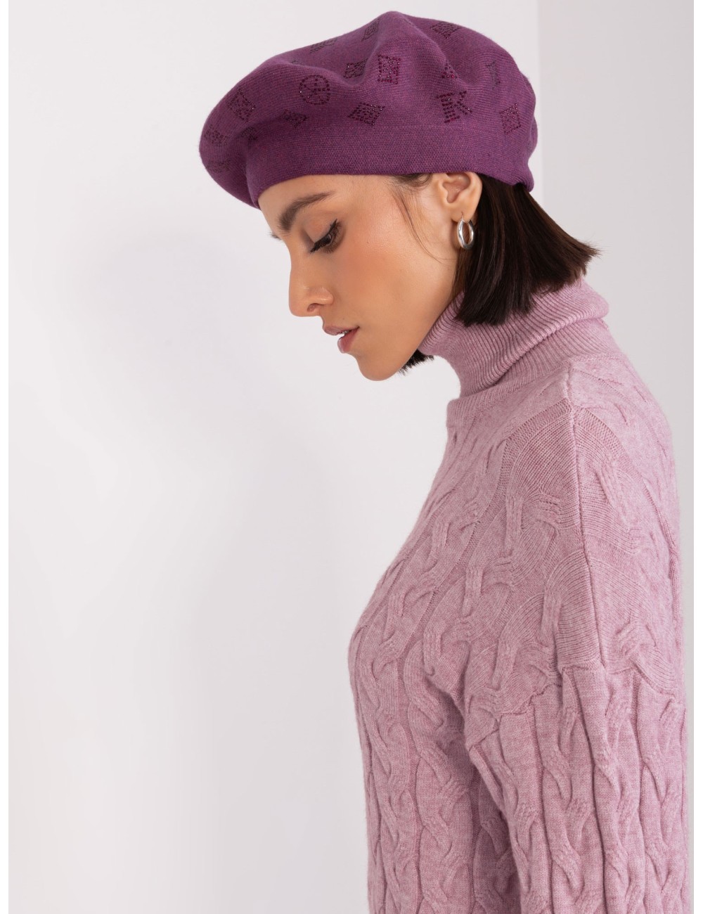 Beret z kaszmirem