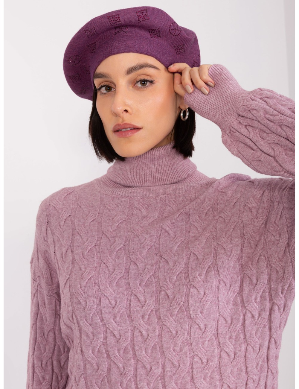Beret z kaszmirem