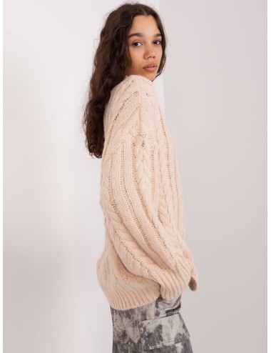 Sweter w warkoczowe sploty