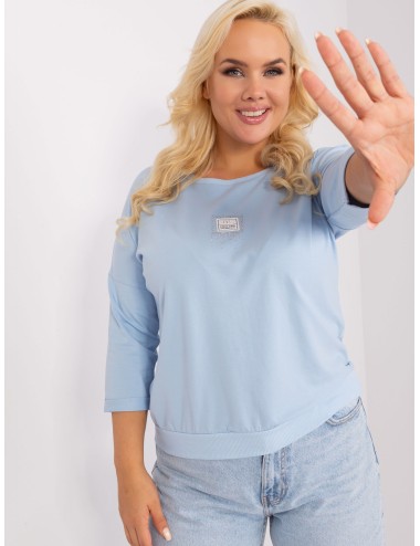 Damska bluzka plus size z rękawem 3/4