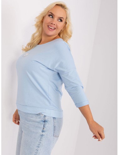 Damska bluzka plus size z rękawem 3/4