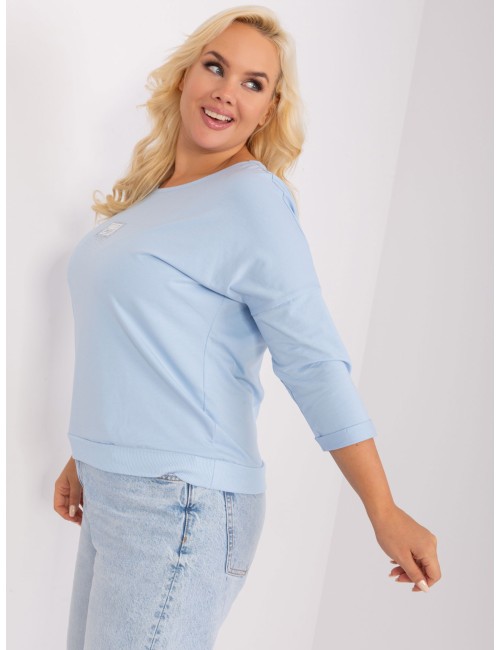 Damska bluzka plus size z rękawem 3/4