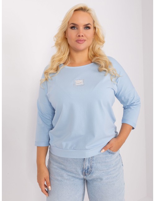 Damska bluzka plus size z rękawem 3/4