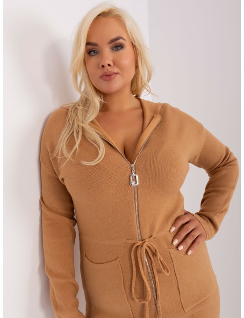 Rozpinany sweter plus size z wiskozą