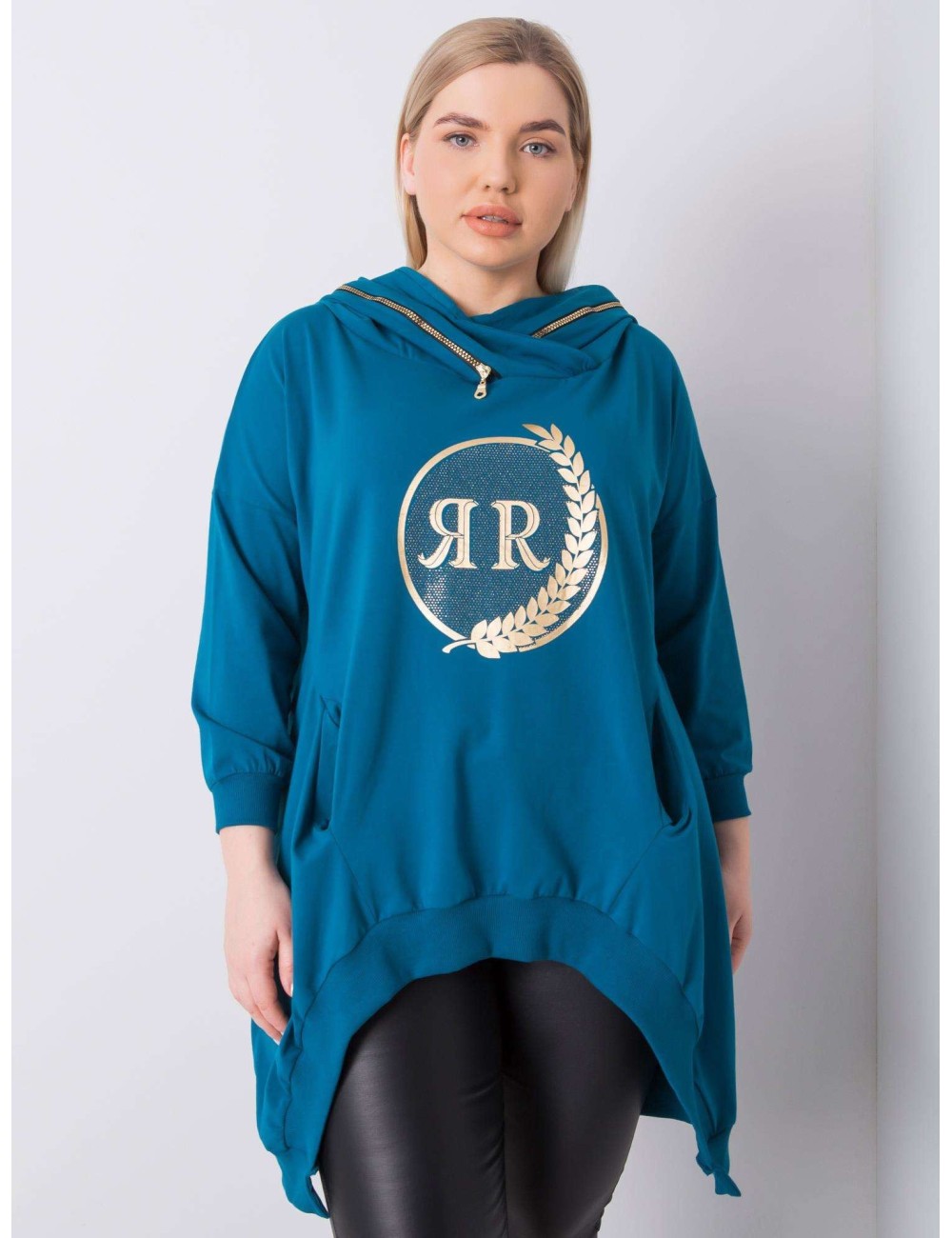 Bluza plus size z kapturem