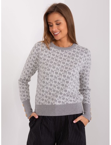 Sweter klasyczny z okrągłym dekoltem