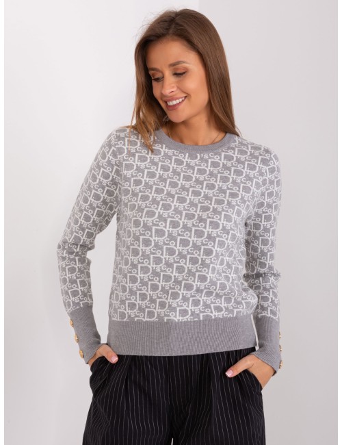 Sweter klasyczny z okrągłym dekoltem
