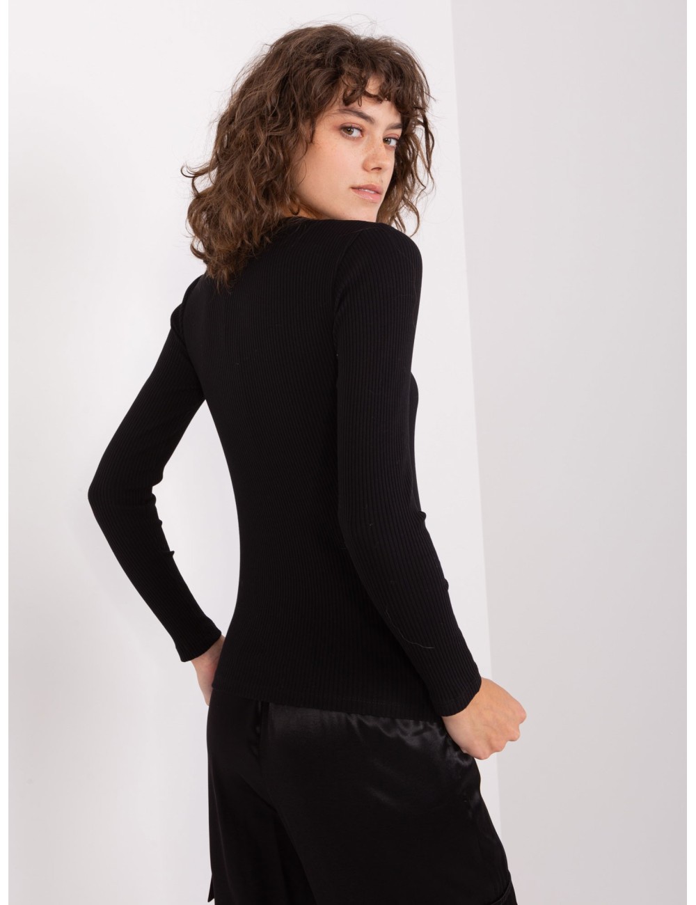 Bluzka basic longsleeve w prążki