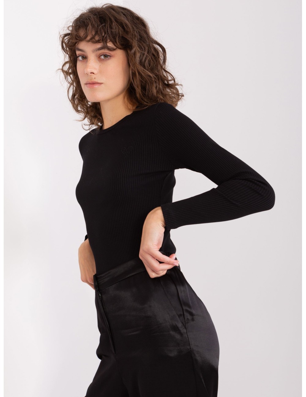 Bluzka basic longsleeve w prążki