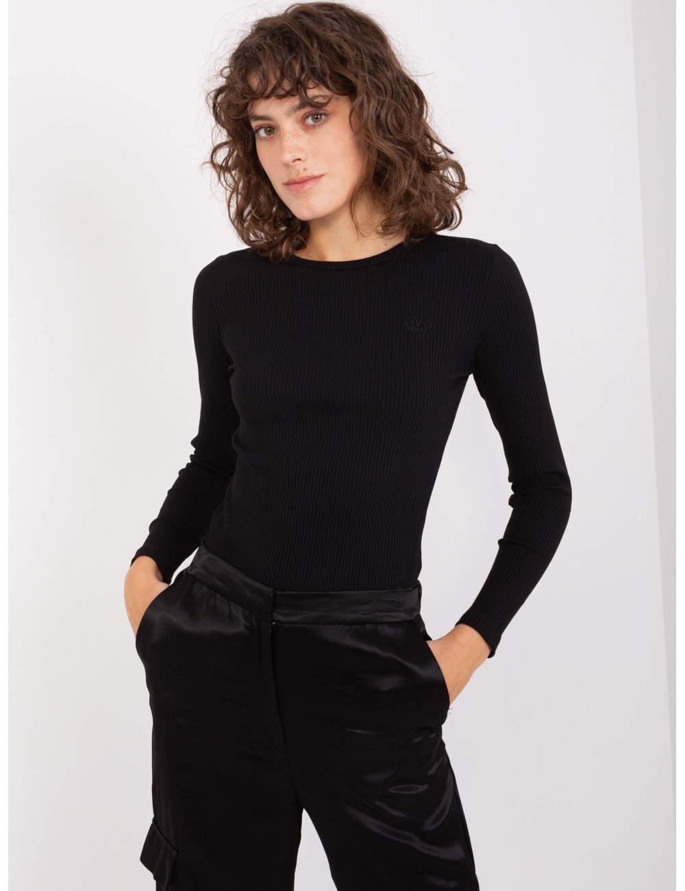 Bluzka basic longsleeve w prążki