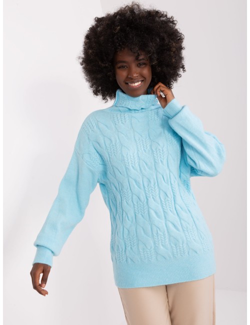 Sweter-AT-SW-23401.97P-ciemny bezowy