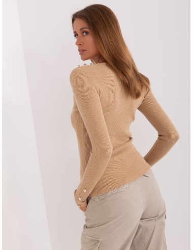 Damski sweter klasyczny z wiskozą