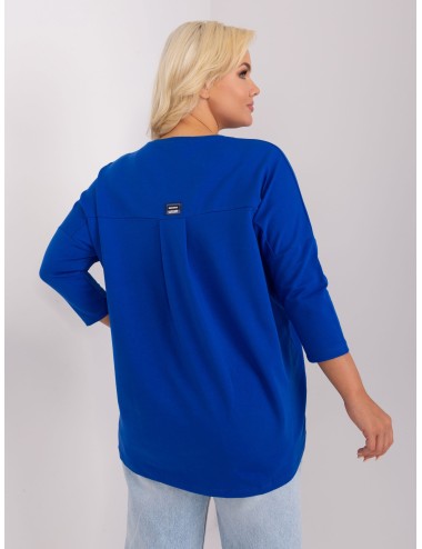Bluzka plus size z okrągłym dekoltem