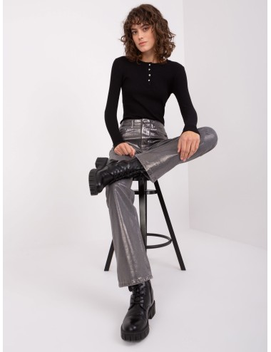 Prążkowana bluzka basic longsleeve