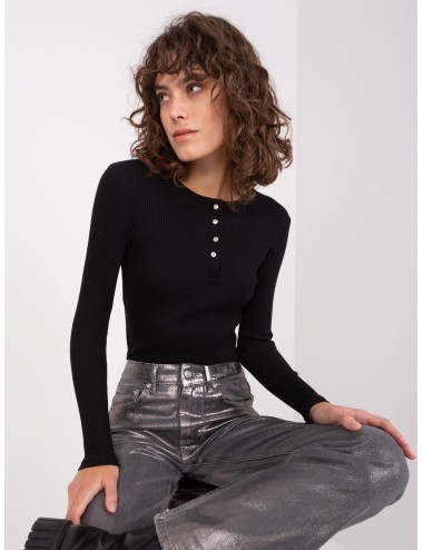 Prążkowana bluzka basic longsleeve