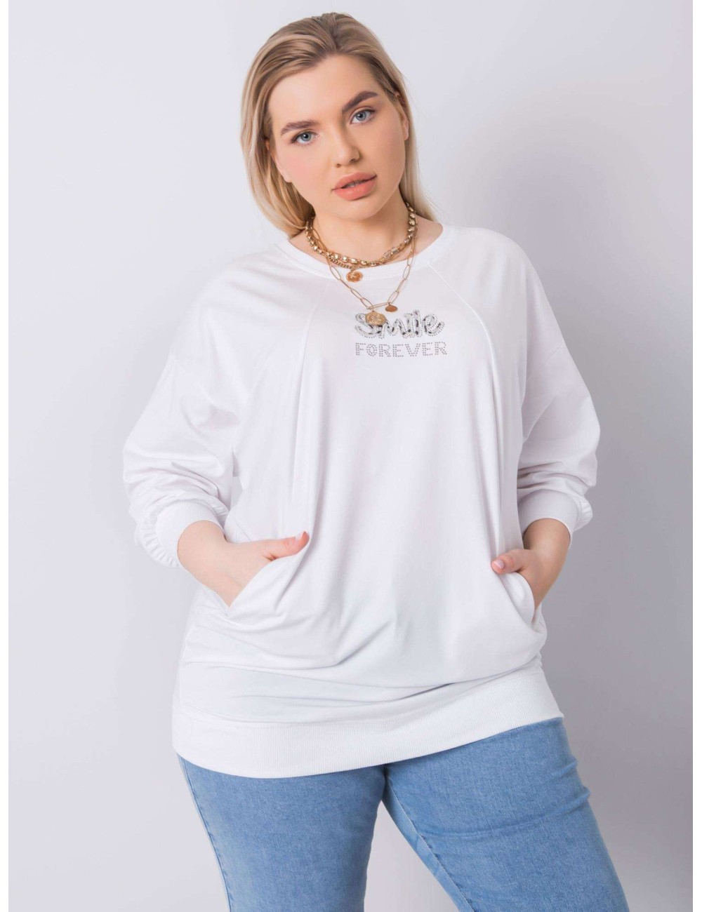 Bluzka plus size z bawełny