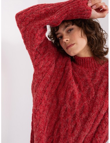 Sweter z warkoczami i ściągaczami