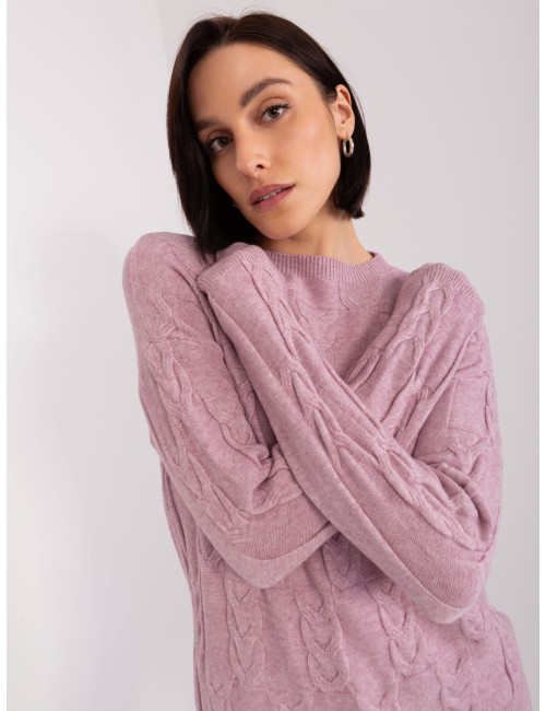 Sweter w warkocze z dzianiny
