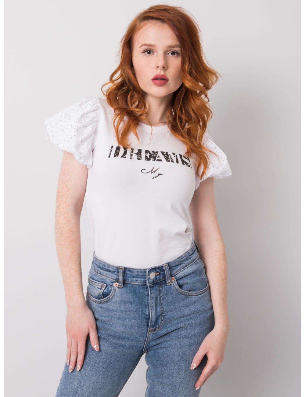 T-shirt z aplikacją z dżetów